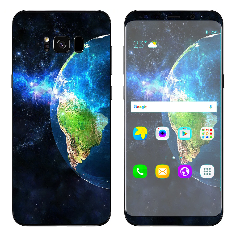 3D Earth Galaxy S8 Skin Case - Protective Cover for Samsung Galaxy S8 - Perfect for Travel, Office & Daily Use
