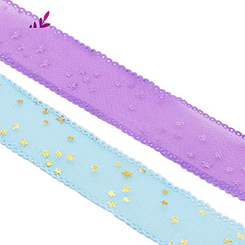 5 Yards 25mm Wide Pink Organza Ribbon for Crafts, Gift Wrapping, Hair Bows & Christmas Decorations - Premium Quality DIY Scarf Ribbon for Party, Wedding, Holiday and Home Decor