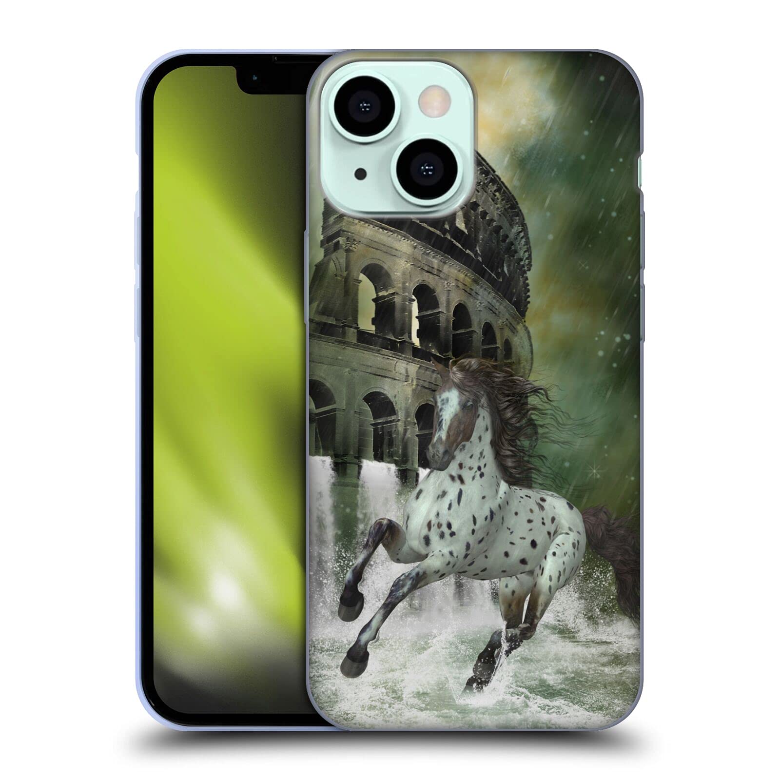 Officially Licensed Simone Gatterwe The Escape Horses Soft Gel Case for iPhone 13 Mini - Cute Artistic Phone Cover with Shock Absorption, Perfect for Everyday Use, Travel & Gift Giving