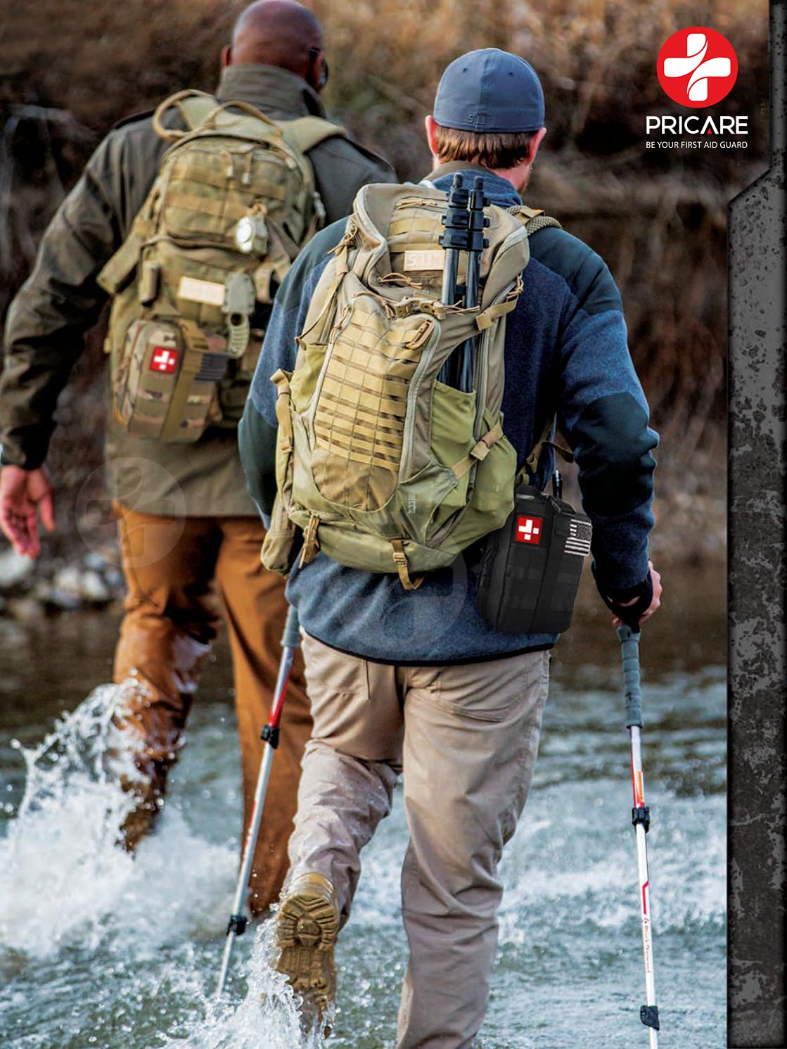 Tactical Survival First Aid Kit with Tourniquet & Israeli Bandage - Military IFAK for Wound Care, Bleeding Control & Trauma Hemorrhage - Perfect for Outdoor Adventures, Emergency Preparedness & Combat Training