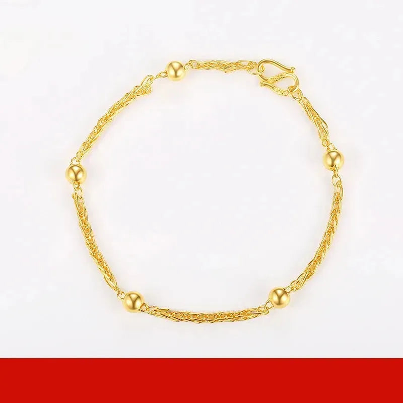 24K Pure Gold Bracelet 999 Solid Real Gold Bangle - Elegant Romantic Classic Jewelry for Women, Perfect Gift for Anniversary, Birthday & Valentine's Day