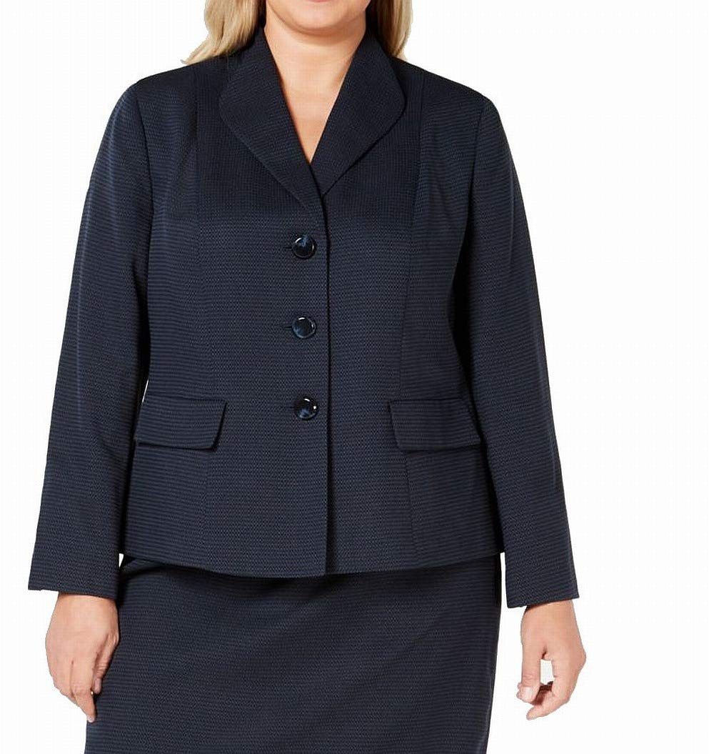 Stylish Plus Size Women's 3-Button Shawl Collar Skirt Suit Set - Elegant Office Wear & Special Occasion Outfit for Curvy Ladies
