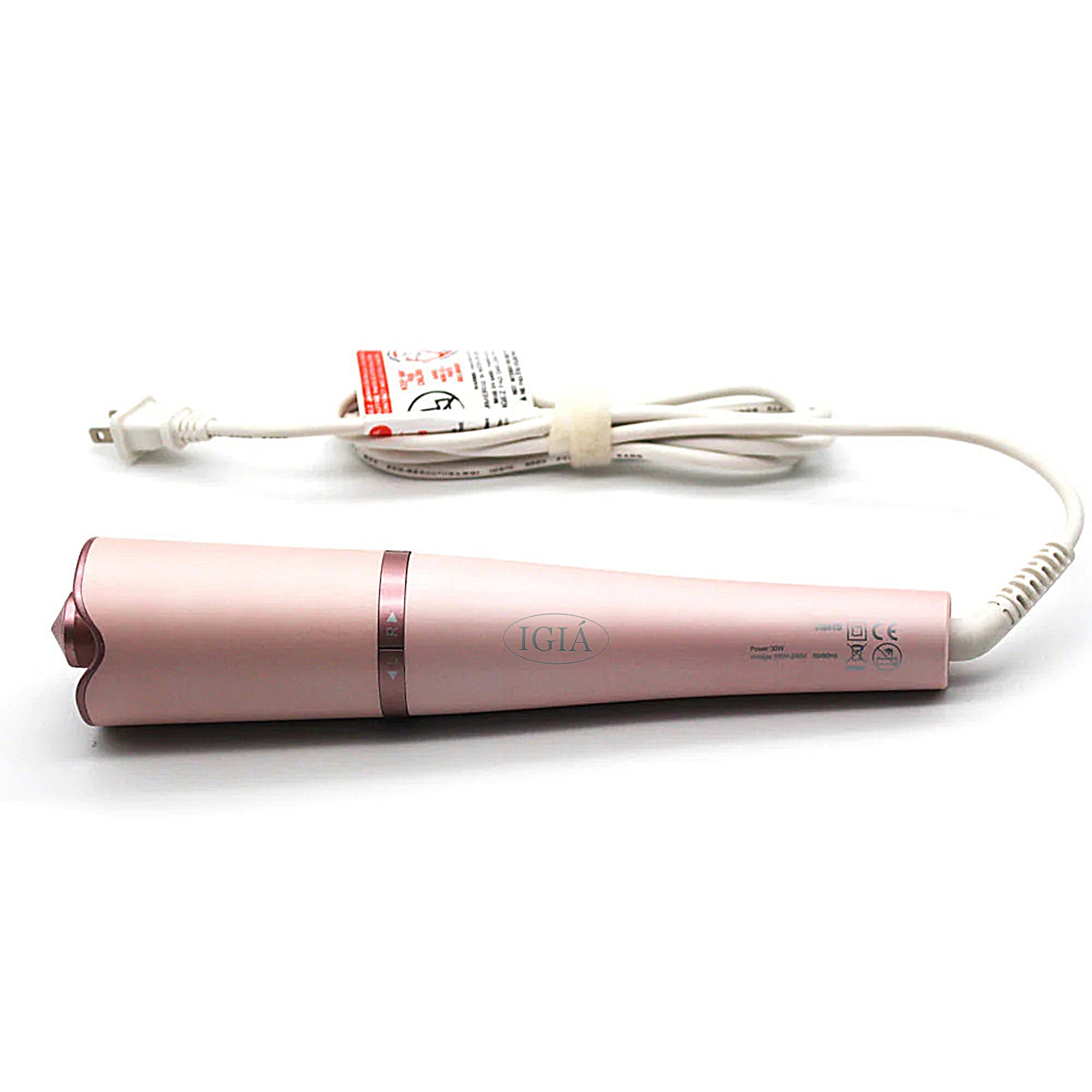 Igiao Auto Hair Curler - Pink Electric Curling Iron for Women, Fast Heating & Tangle-Free Styling - Perfect for Home, Salon, Travel & Special Occasions