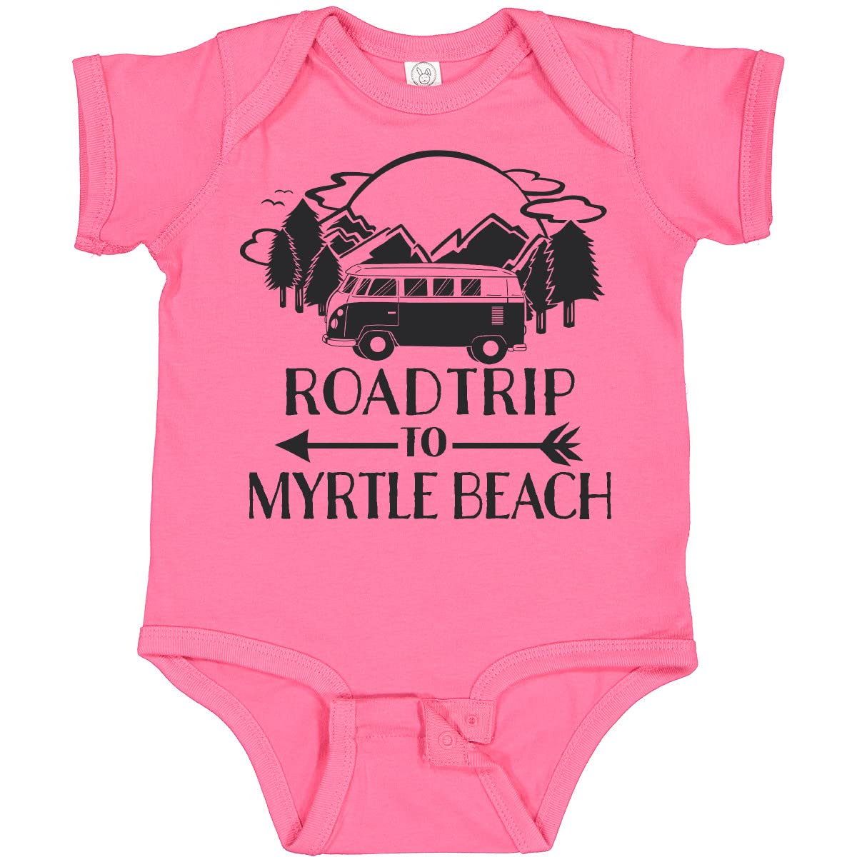 Inktastic Road Trip to Myrtle Beach Baby Bodysuit - Cute Travel Outfit for Infants & Toddlers - Perfect for Beach Vacations, Family Trips & Photo Shoots