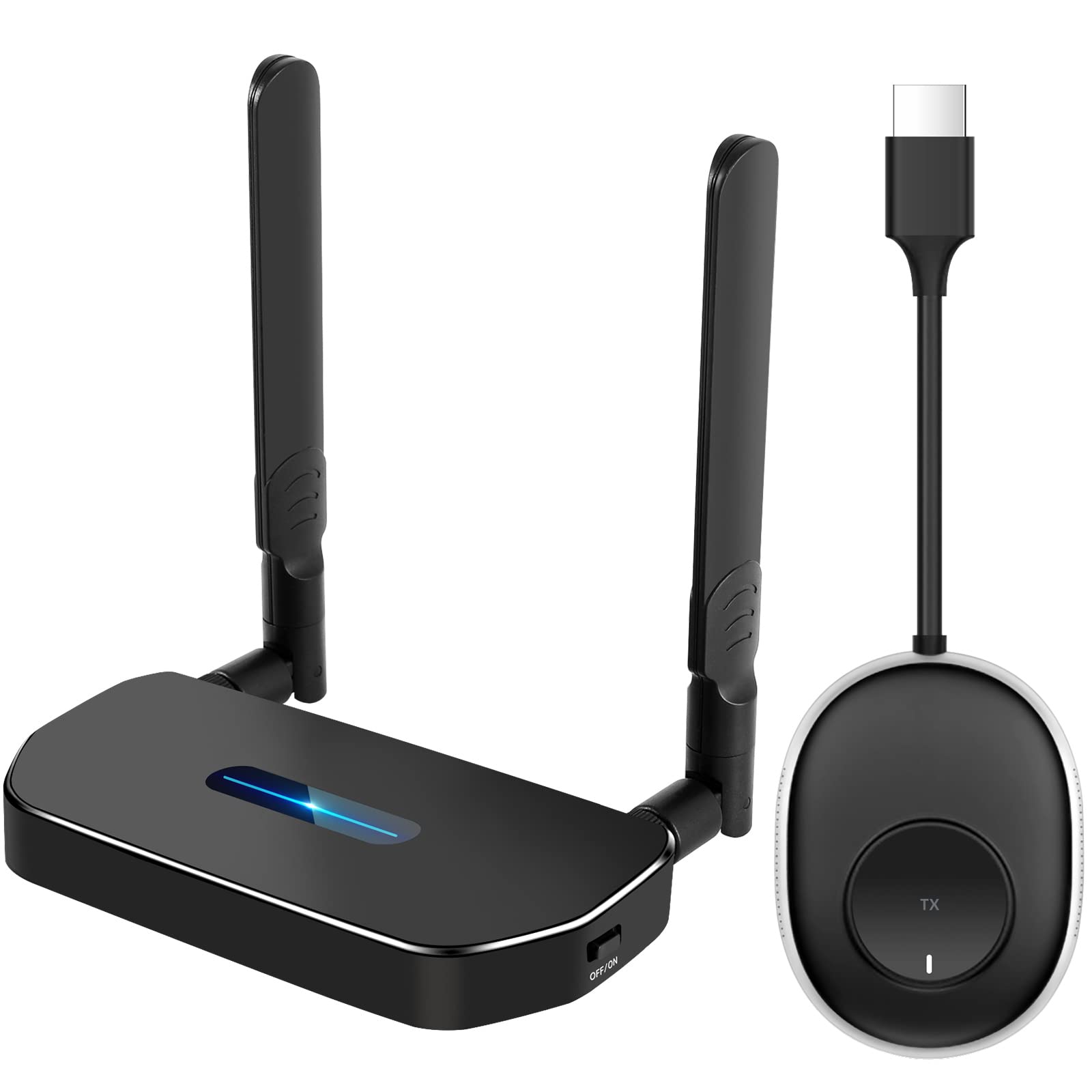 4K Wireless HDMI Transmitter & Receiver Kit - 50M Range, Dual Screen Casting, Plug & Play for PC/Laptop/TikTok to Monitor/TV - Perfect for Home Theater, Gaming & Office Presentations