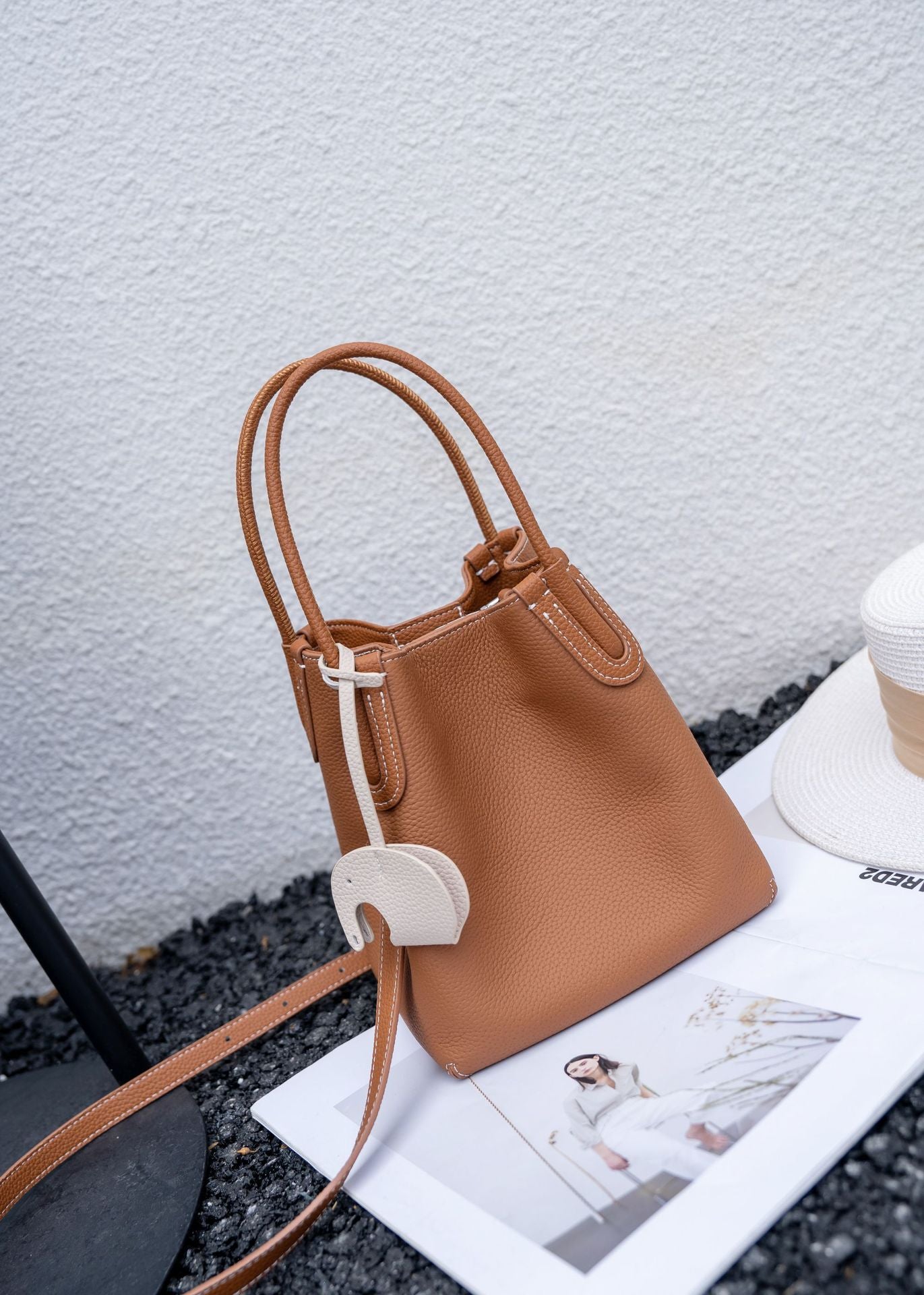 Mini Leather Bucket Bag for Women - Stylish Crossbody Purse with Adjustable Strap - Perfect for Travel, Shopping & Everyday Use