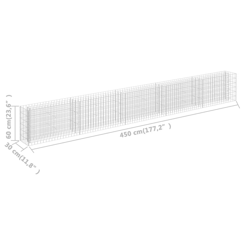 Galvanized Steel Gabion Raised Garden Bed 177.2