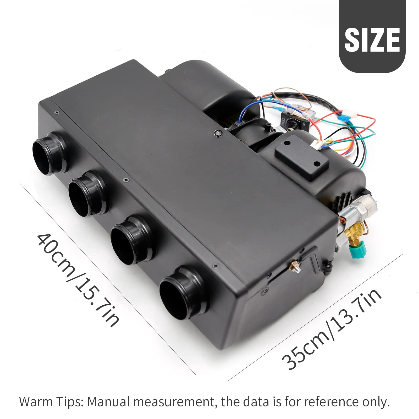 12V Car Truck A/C Evaporator Assembly - Under Dash Heating & Cooling Unit with 4 Vents | Perfect for Vehicle Climate Control & Summer Road Trips