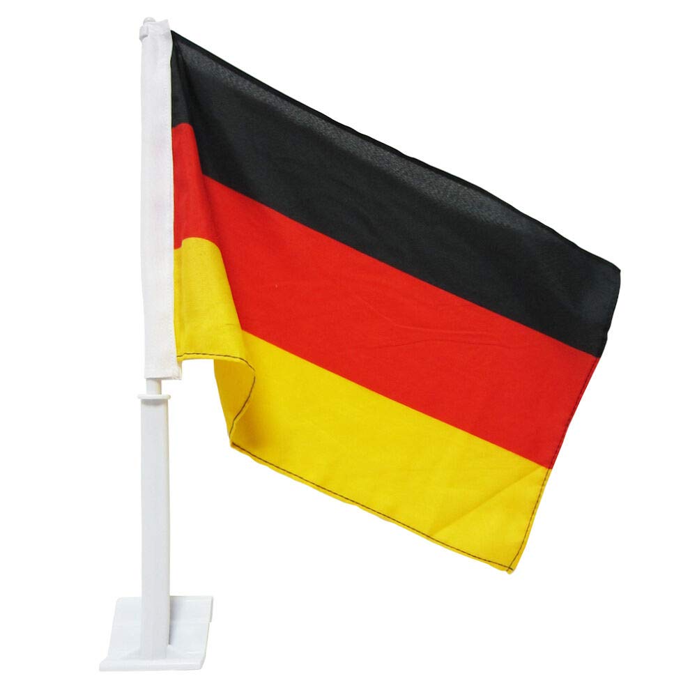 12x18 Inch Double Sided Germany Deutschland Car Bike Flag - High Quality Polyester German Flag for Cars, Trucks, Motorcycles - Perfect for Sports Events, Parades & National Pride Displays