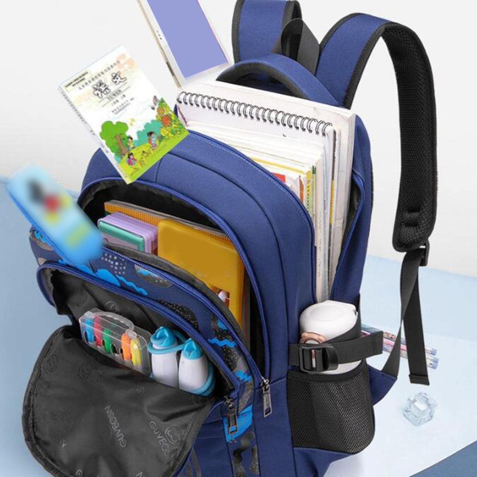 Enakshi Astronaut Kids Backpack - Adjustable Shoulder Straps for Hiking, Large Capacity Blue School Bag | Perfect for Boys & Girls Outdoor Adventures, School & Travel