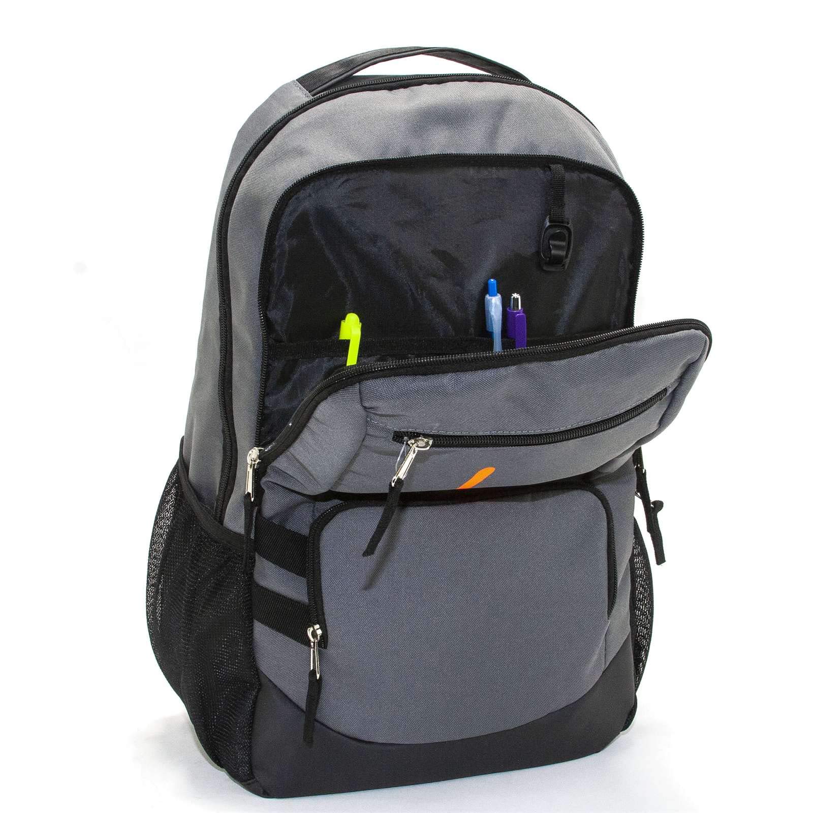 17 Inch Hakki Lightweight Laptop Backpack with Padded Sleeve - Waterproof Travel Rucksack for Men & Women (Gray) - Perfect for Work, School, College and Outdoor Adventures