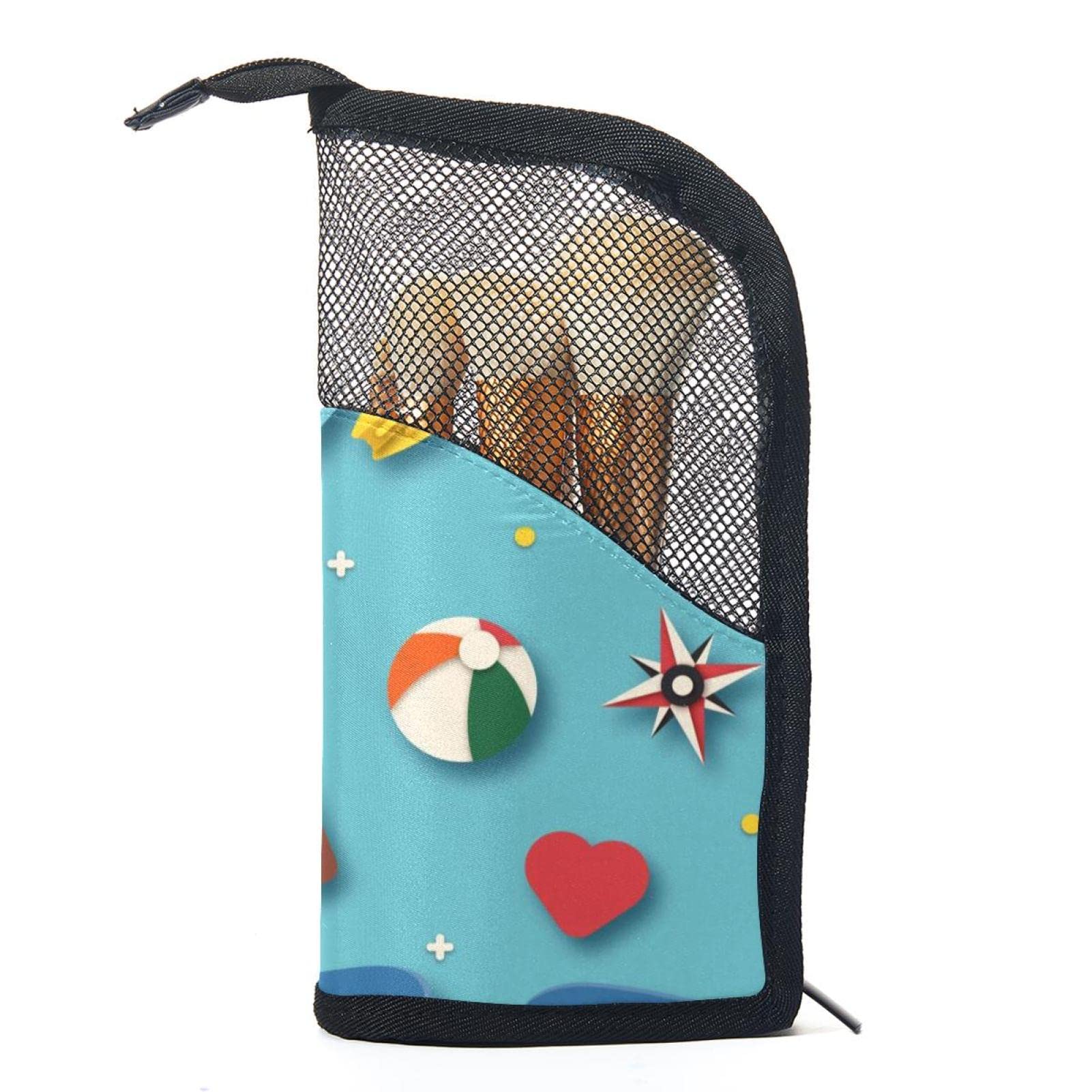 12-Piece Makeup Brush Organizer Bag with Travel Case - Portable Cosmetic Brush Holder for Night Starry Sky Design | Perfect for Travel, Home Storage & Professional Makeup Artists