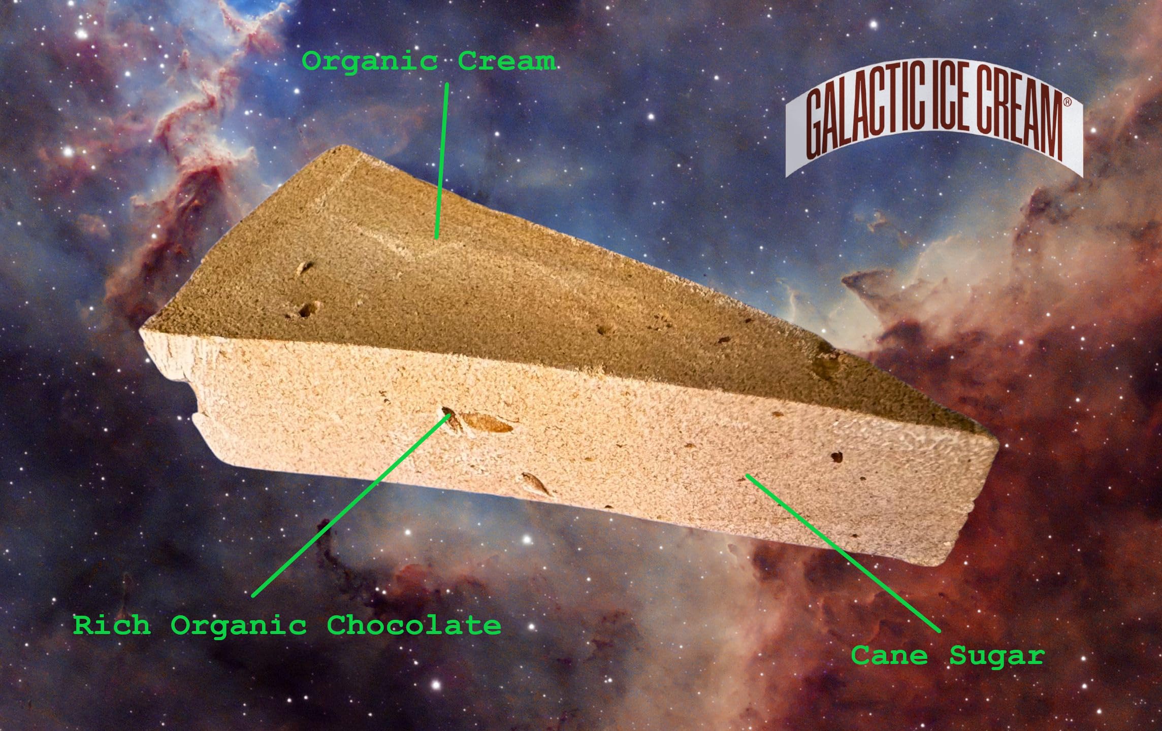 Freeze Dried Ice Cream - Gourmet Artisan Crafted Space Food in Vanilla, Chocolate, Strawberry, Cookie Dough & Salted Caramel Flavors - Simple Ingredients - Galactic Freeze Dried Dessert for Camping, Hiking, Space Enthusiasts & Emergency Food Storage (Reptilian Chocolate)