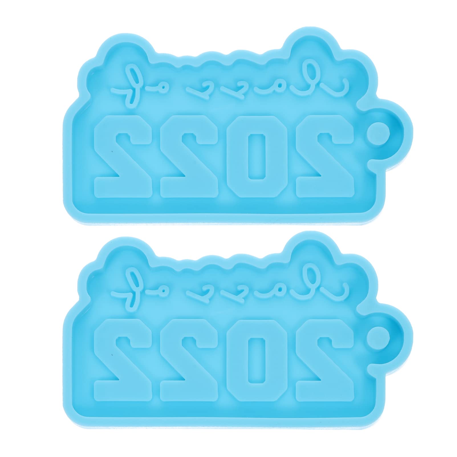 INOOMP 2Pcs Silicone Number Molds for 2022 Graduation DIY Keychain & Pendant Making - Perfect for Graduation Gifts, Party Favors and Craft Projects