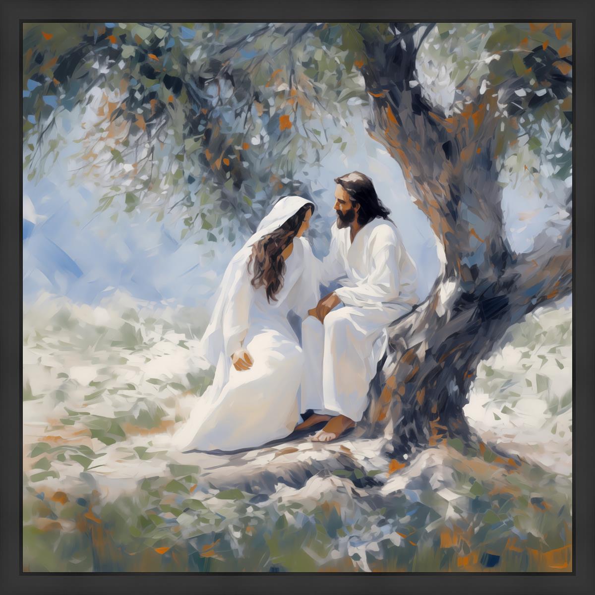Abide With Me Large Wall Art - Inspirational Canvas Print for Home Decor, Living Room, Bedroom & Office - Perfect Gift for Housewarming, Wedding & Holidays