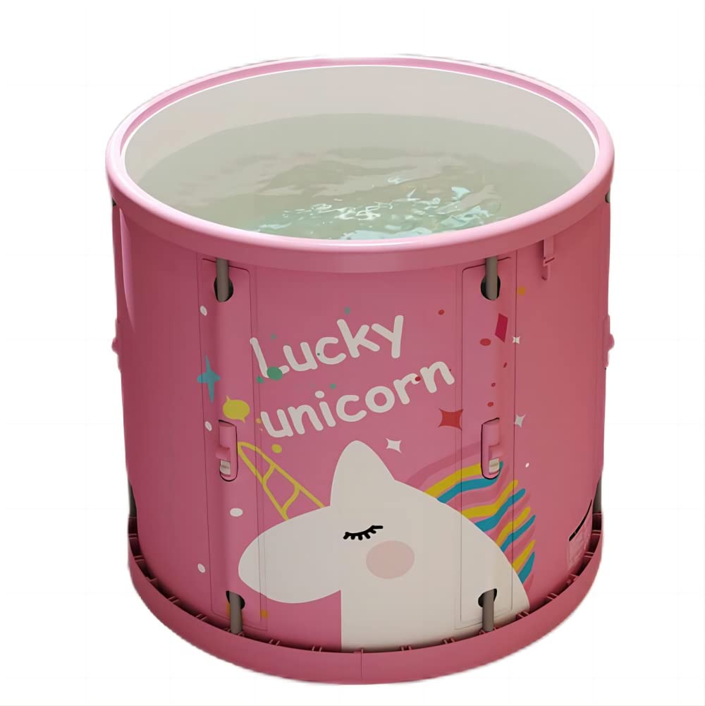 Foldable Bathtub No Installation Needed - Quick Open & Easy Storage for Hot Water Bath, Ice Bath - Perfect for Small Spaces, Apartments & Outdoor Use (Lucky Unicorn)
