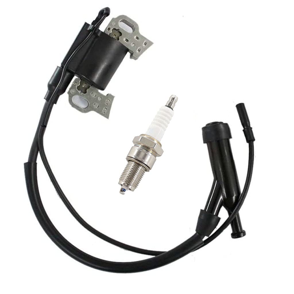 HURI Ignition Coil Spark Plug Compatible with Generac 2500PSI 2700PSI Pressure Washers & Champion 3500-4000 Watt Generators - Fits 196CC 6.5HP Gas Engines & PowerSports CT200U Trail200 - Perfect for Outdoor Cleaning & Power Generation