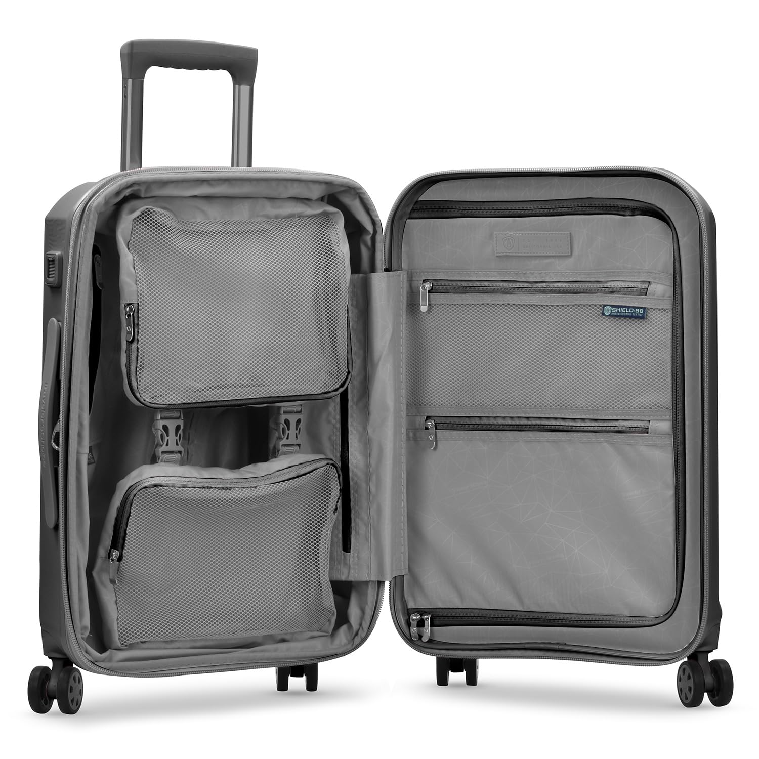 Traveler's Choice Pagosa Durable Expandable Hardshell Spinner Suitcase - Black Check-in Luggage for Air Travel & Business Trips