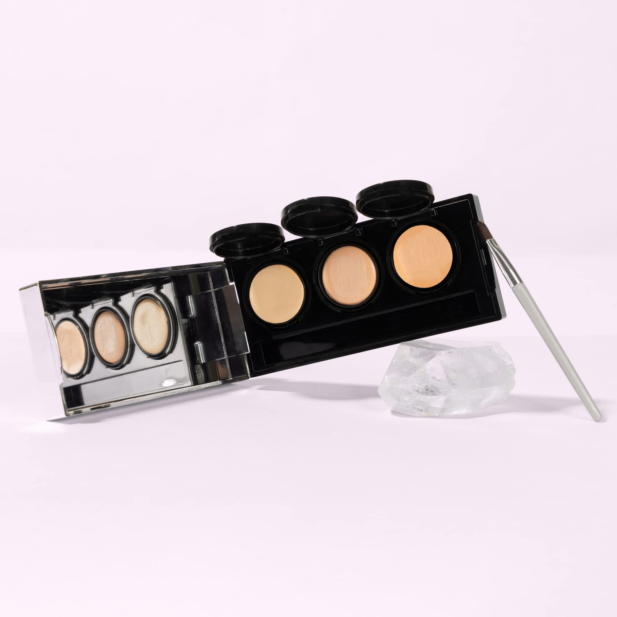 Dermaflage Waterproof Concealer Palette - 3 Colors Bruise Concealer Cream with Brush for Dark Circles, Scars & Tattoos | Long-Lasting Full Coverage Makeup for Daily Use & Special Occasions