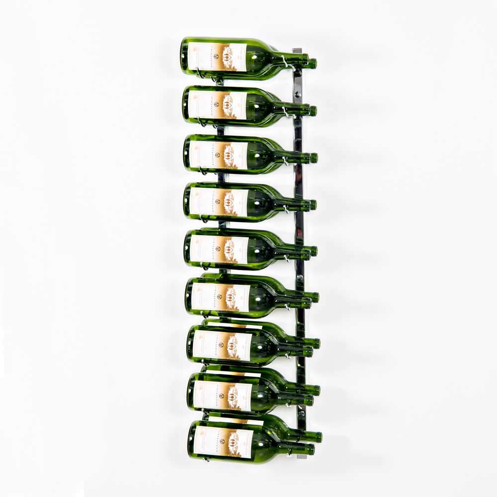 VintageView W Series Wall Mounted Bottle Rack - Chrome Luxe Double Depth (18 Bottles) for Magnum & Champagne Storage | Perfect for Wine Cellars, Bars & Kitchen Organization