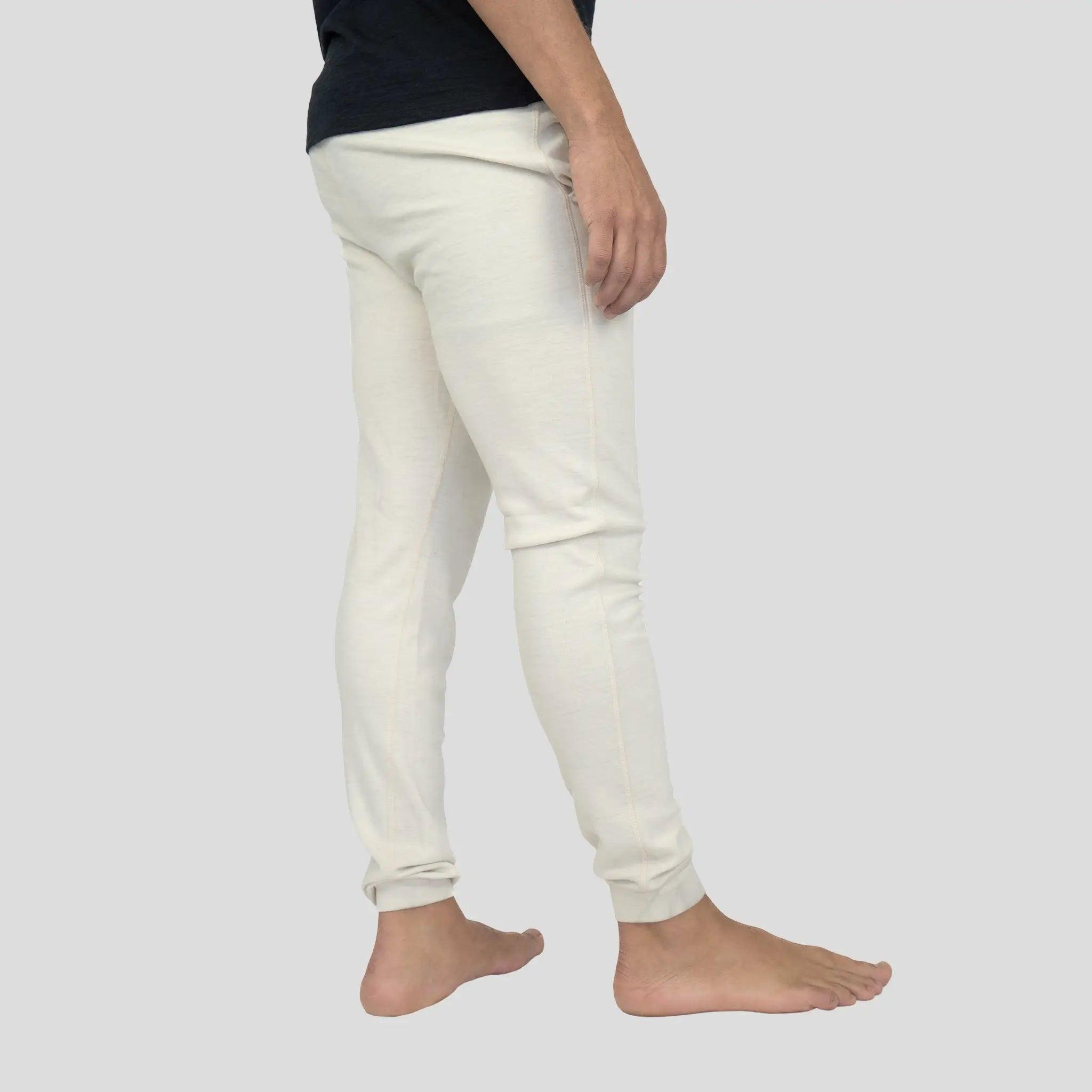 Men's Alpaca Wool Joggers - 300 GSM Lightweight Thermal Running Pants for Winter Outdoor Activities & Lounge Wear