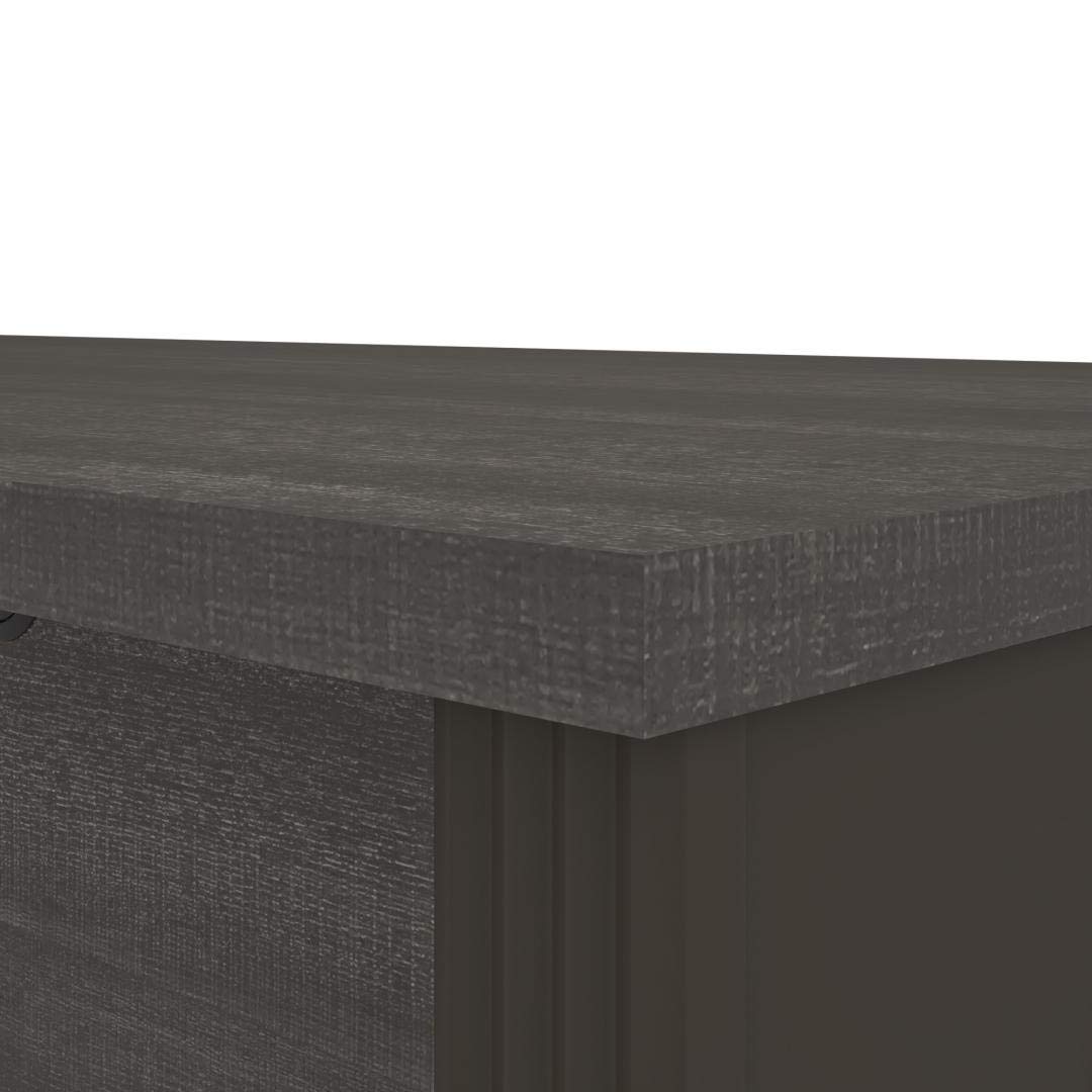Bestar Prestige + 72W Office Desk Shell in Bark Grey & Slate - Modern Computer Workstation for Home & Office Workspace
