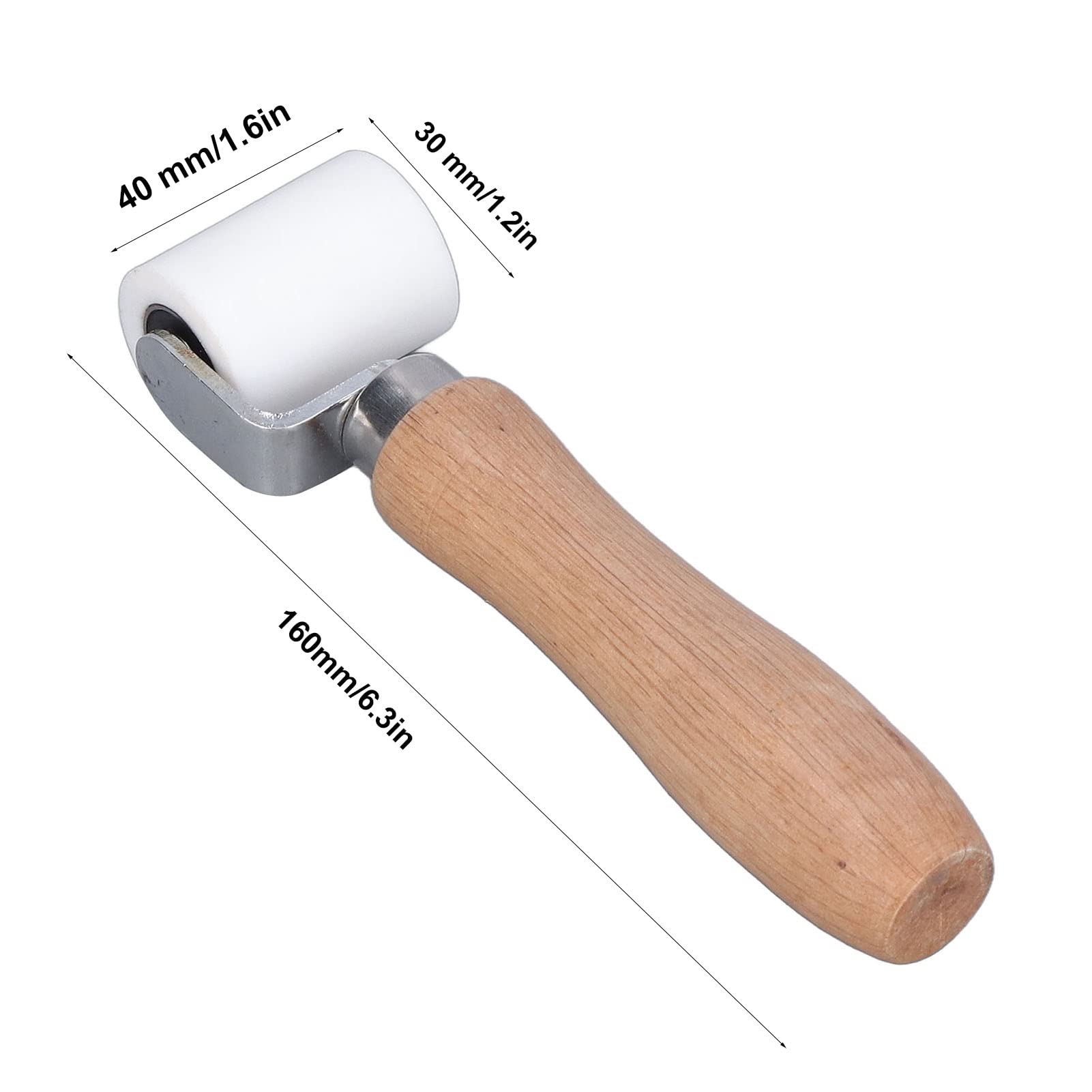40mm Heavy Duty Silicone Seam Roller - 1.6 Inch High Temperature Resistant Hand Pressure Roller for Leather Craft, Upholstery & DIY Projects - Perfect for Sewing, Quilting & Fabric Smoothing