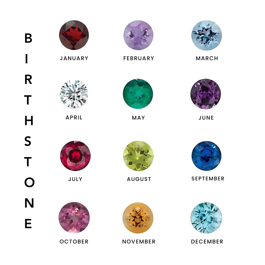 Eternity Birthstone Custom Name Ring Stacking Ring Set - Personalized Jewelry Gift for Women | TP669 | Perfect for Anniversaries, Birthdays & Special Occasions