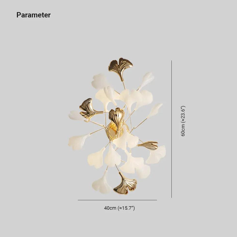 Floral Wall Light for Bedroom - Elegant Floral Sconce with Warm White LED, Perfect for Bedroom, Living Room, and Nursery Decor