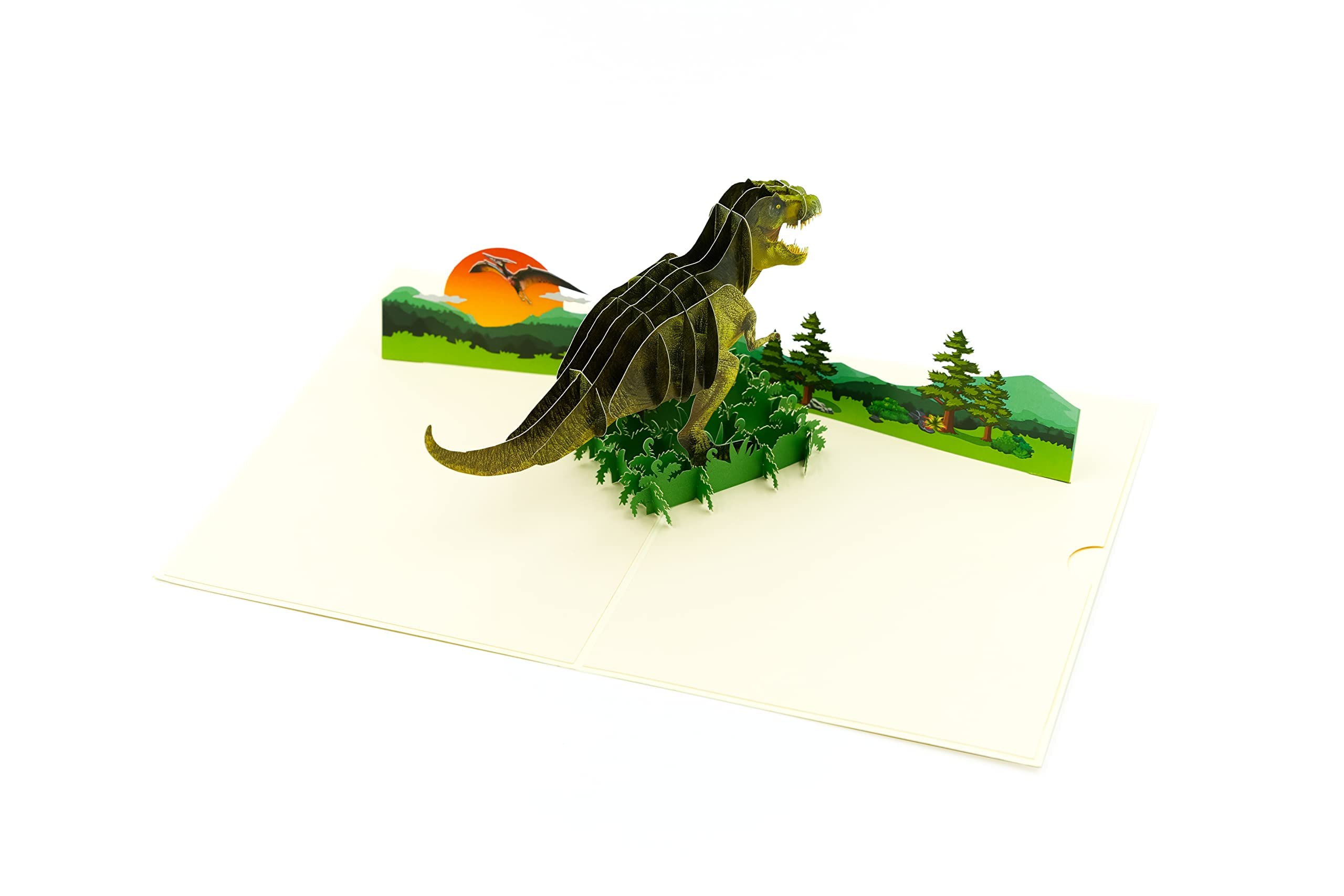 Dinosaur Pop Up Greeting Card Set - Blank, Birthday, Thank You Cards for Kids, Grandson & Preschool Occasions | Jungle Theme 3D Cards for Parties, Gifts & Special Events