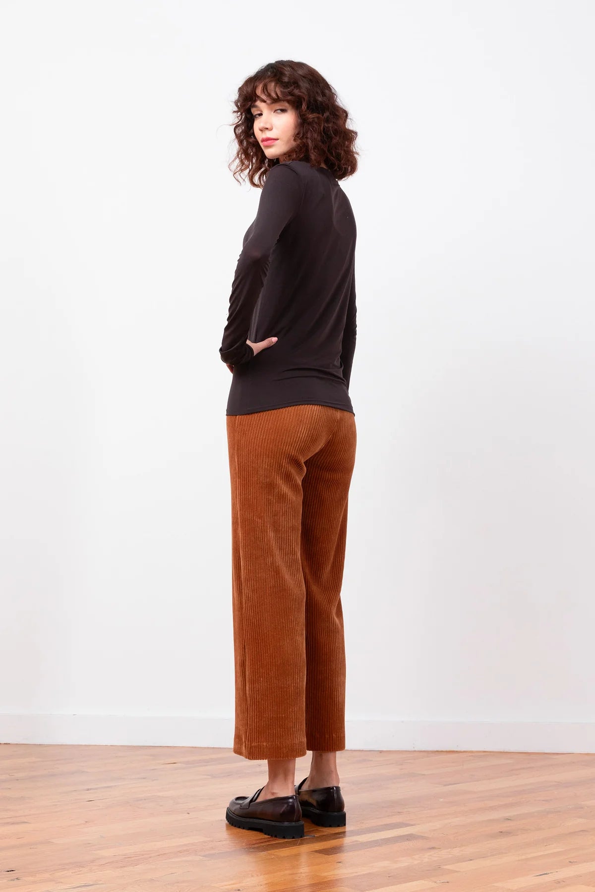 Alex Corduroy Pants for Men - Comfortable Slim Fit Corduroy Trousers in Cognac Brown | Casual Wear, Office, Fall & Winter Fashion