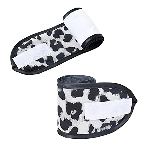Adjustable Unisex Printed Elastic Headband - Soft Stretchy Hair Band for Beach, Sports & Workouts - Black Fashion Headwear for Men & Women