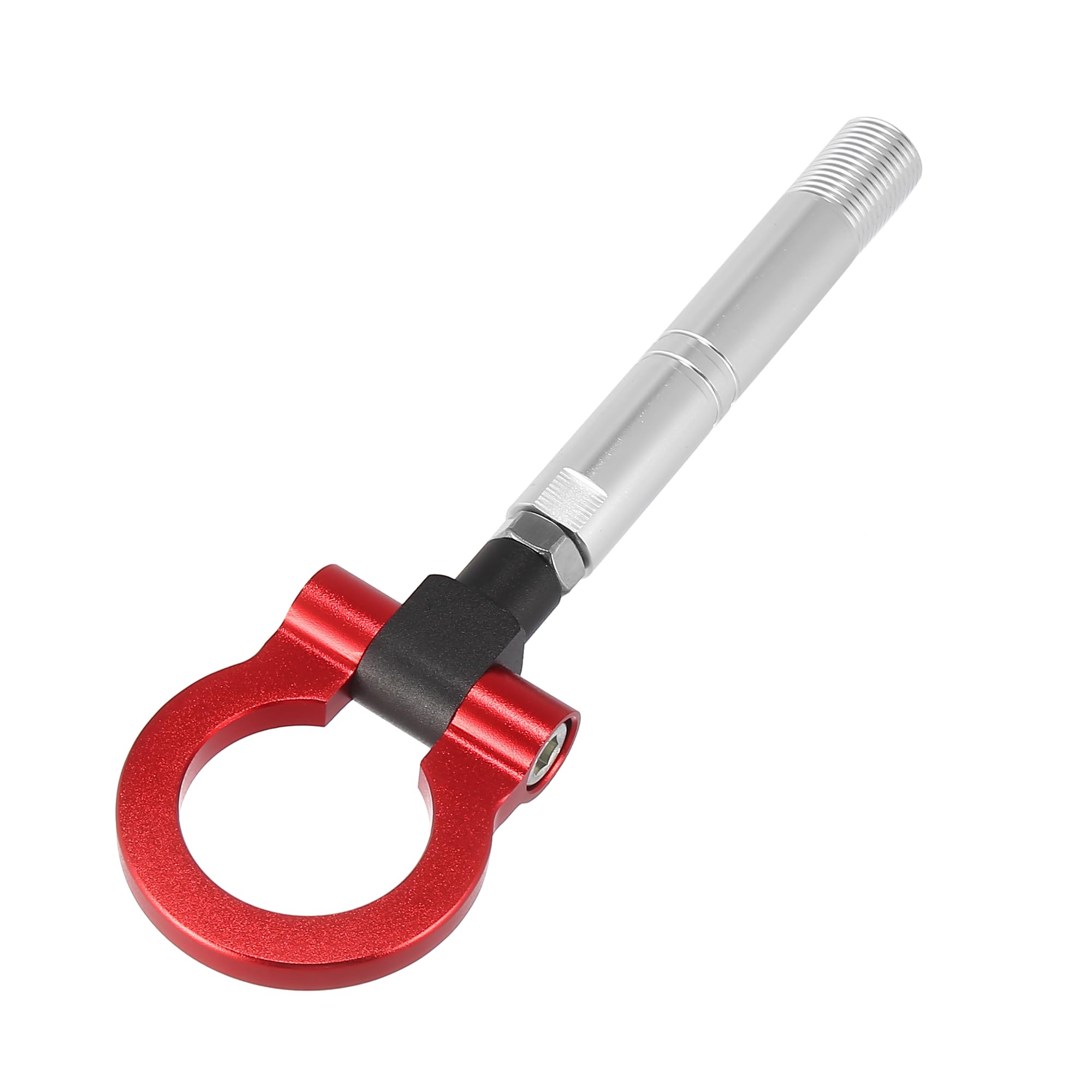 X AUTOHAUX Red Round Tow Hook - Front Rear Bumper Screw-On Trailer Hitch Ring for 2007-2018 Toyota Avanza - Durable Car Track Racing Accessory for Off-Road Towing & Vehicle Recovery