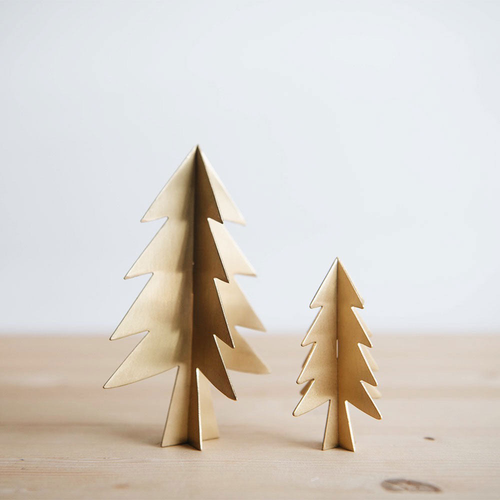 Brass Christmas Tree Ornament - Elegant Holiday Decor for Xmas Tree, Home, and Office | Perfect for Festive Gifts & Seasonal Celebrations