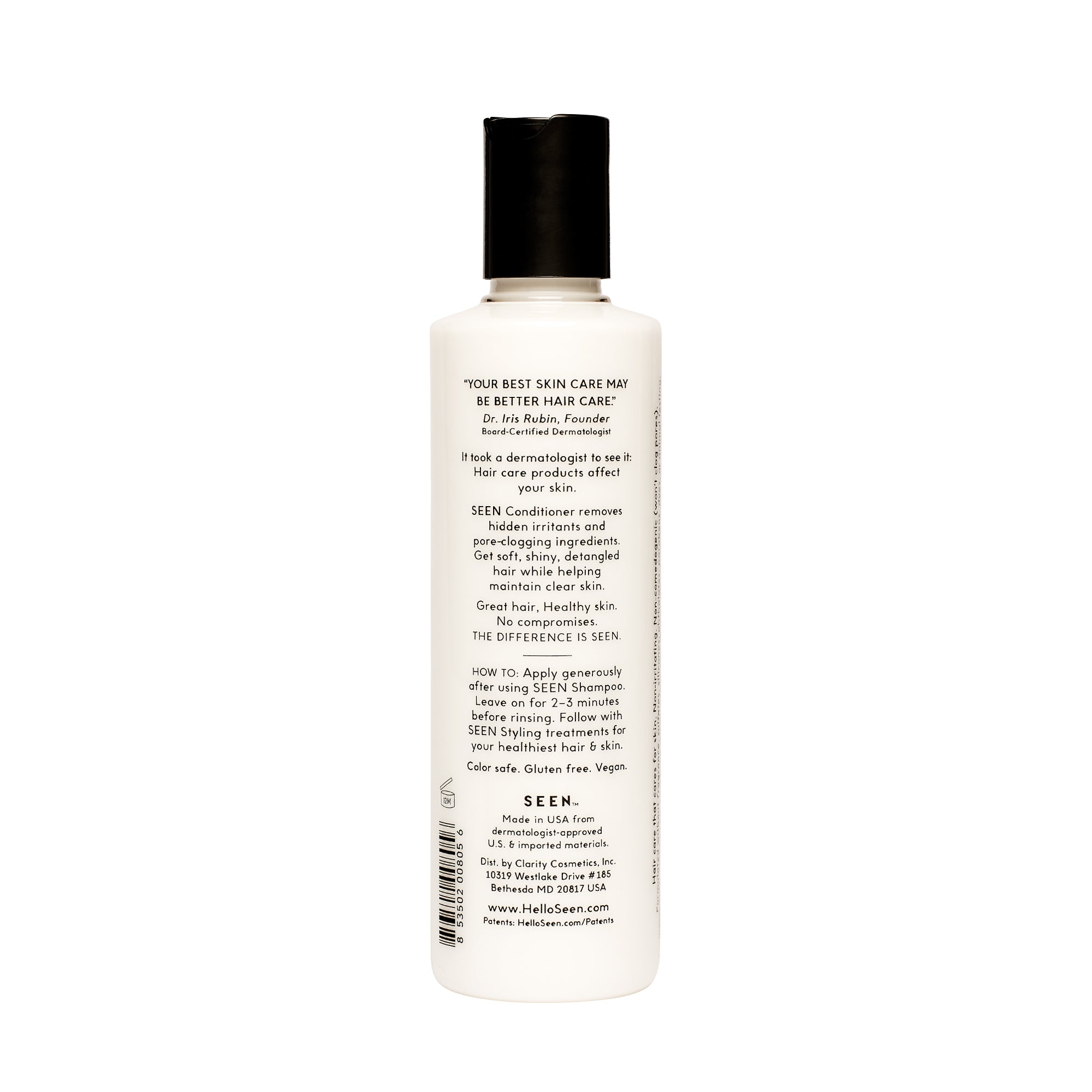 SEEN Fragrance Free Conditioner for Sensitive Skin & Scalp - Hydrating, Gentle Hair Care for Daily Use, Post-Wash & Styling