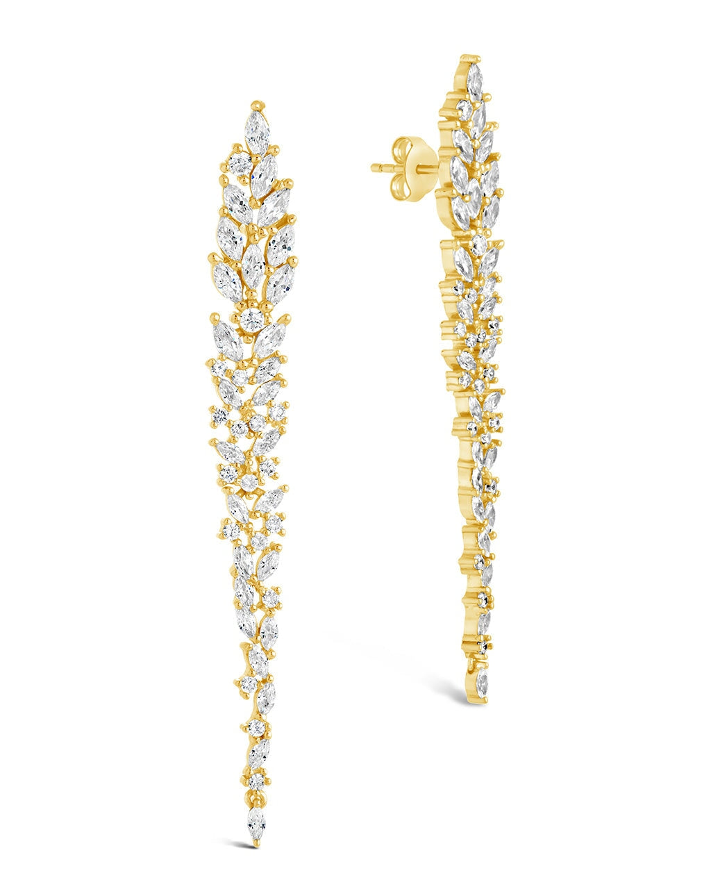 Shay CZ Linear Drop Earrings for Women – Elegant Cubic Zirconia Dangle Earrings for Party, Wedding & Evening Wear | Hypoallergenic & Lightweight Fashion Jewelry Gift