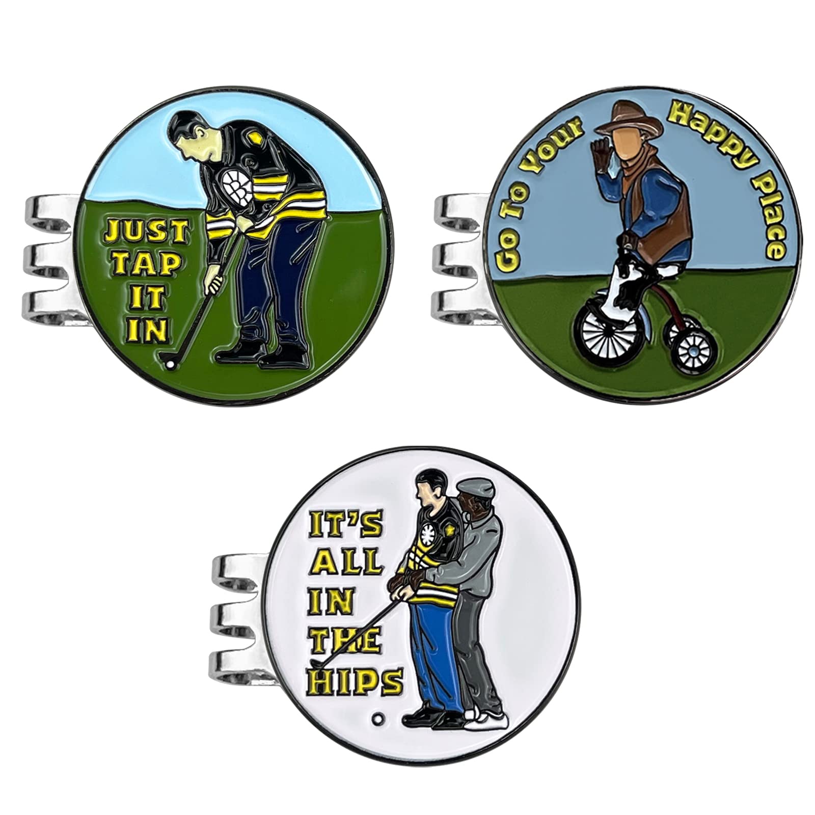 Magnetic Golf Ball Marker with Hat Clip - Funny Golf Accessories & Gifts for Men & Women | Perfect for Golf Course, Practice & Tournament Play