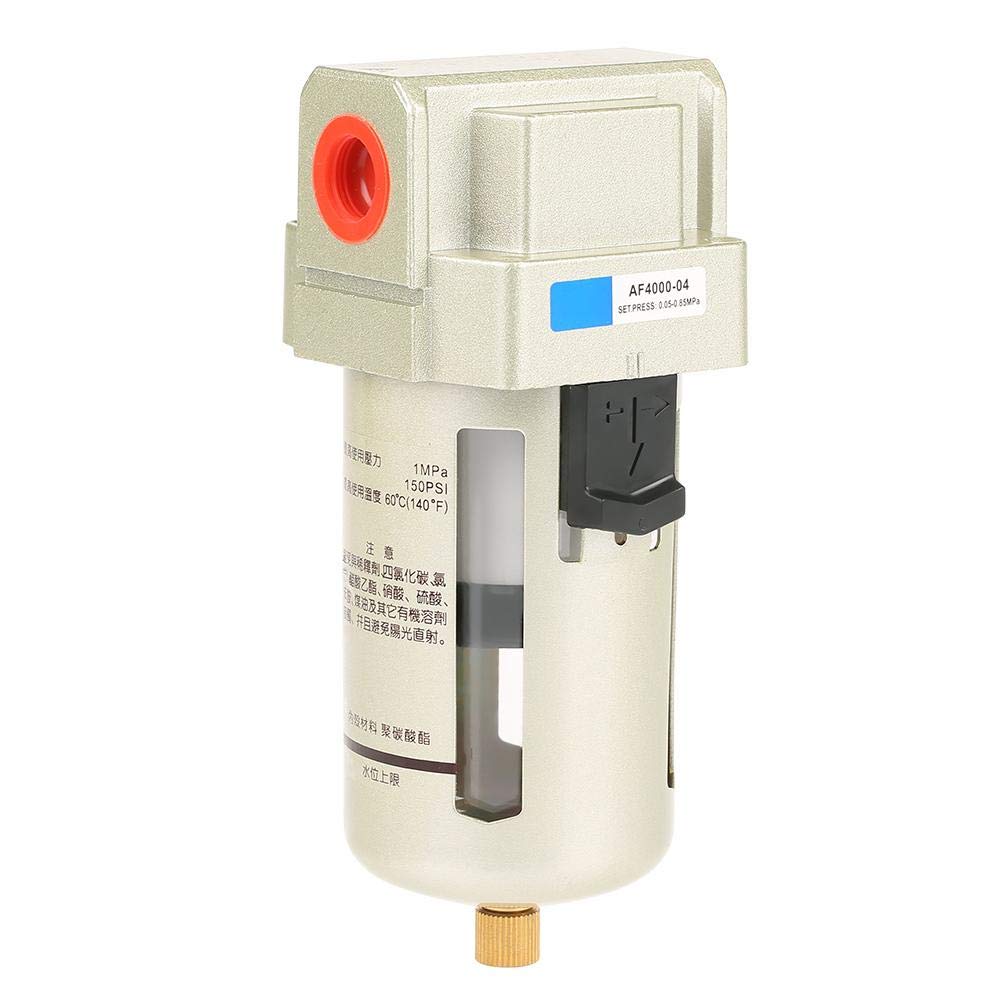 AF4000-04 PT1/2 High Precision 5μm Moisture Water Filter with New Blade Design - Ideal for Air Compressors, Pneumatic Tools & Industrial Applications