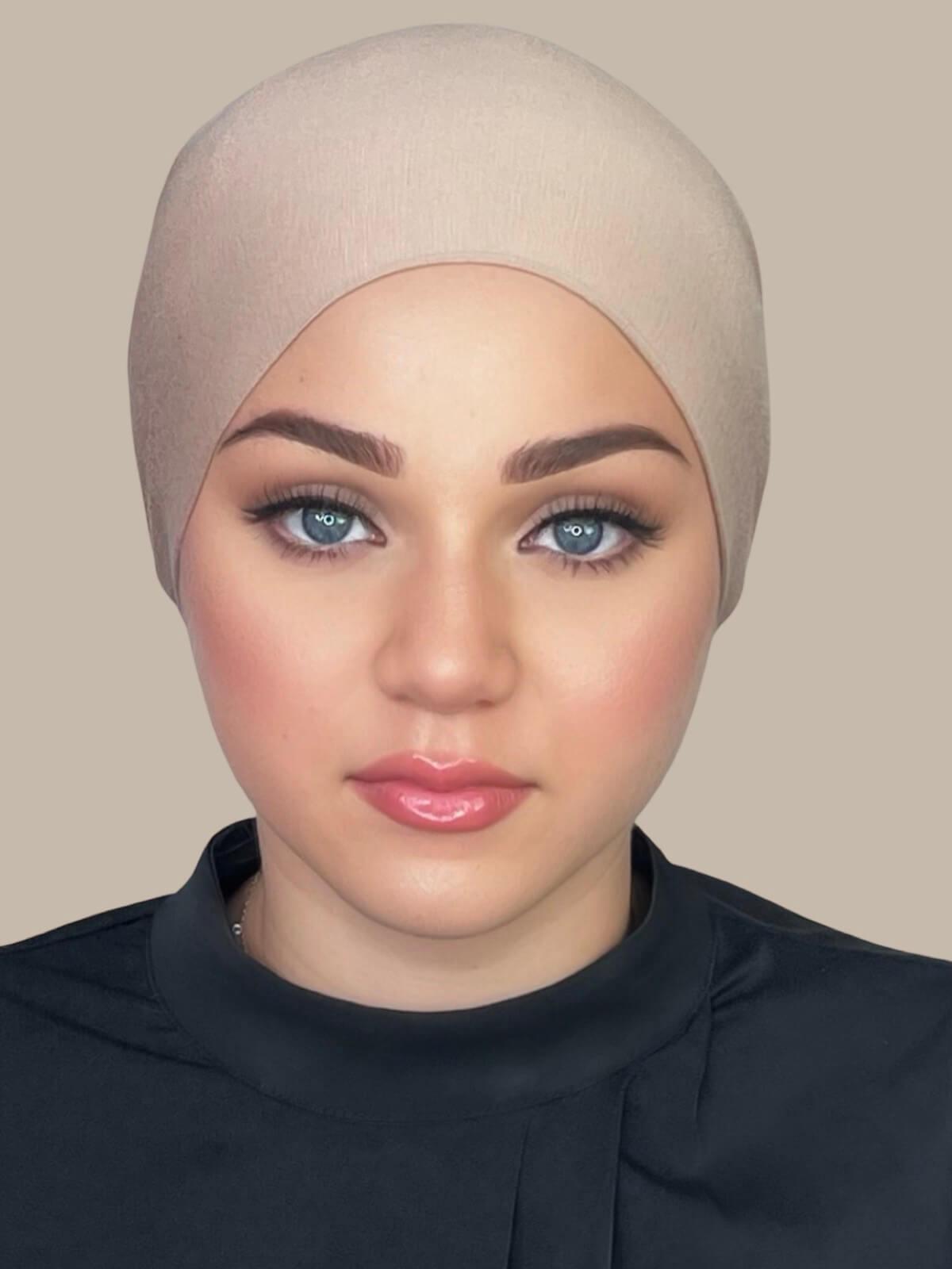 Tie Back Underscarf in Warm Taupe - Modest Head Covering for Women - Perfect for Hijab, Prayer, and Everyday Wear