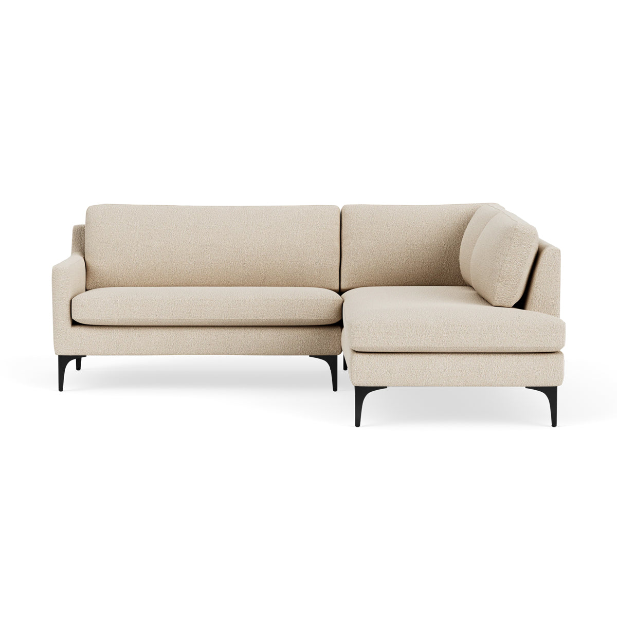 Astha Boucle Right Corner Sofa - Modern L-Shaped Sectional Couch for Living Room, Lounge & Small Spaces | Soft Upholstery, Comfortable Seating, Stylish Home Decor