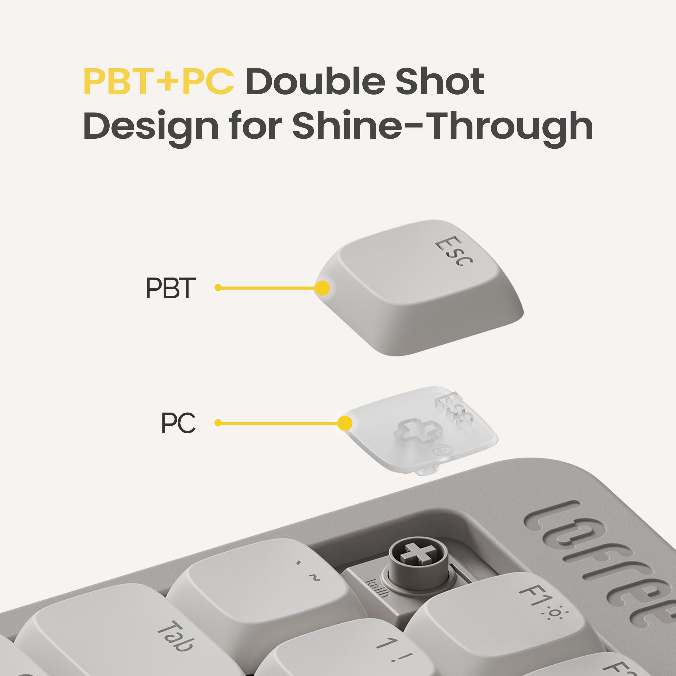 Flow Lite 84-Key Low Profile Wireless Mechanical Keyboard - Hot-Swappable, Rechargeable with 2.4G/BT5.0/Wired Modes for Windows & Mac | Specter Linear Switches (Marble White) | Perfect for Office Work, Gaming & Programming