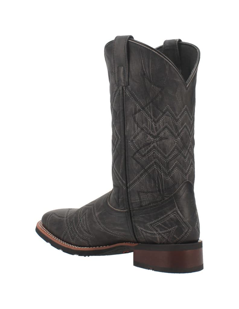 Laredo Men's Axel Cowboy Boots - Genuine Leather Western Boots in Black, Size 10.5 EW - Perfect for Rodeo, Country Dancing & Western Fashion