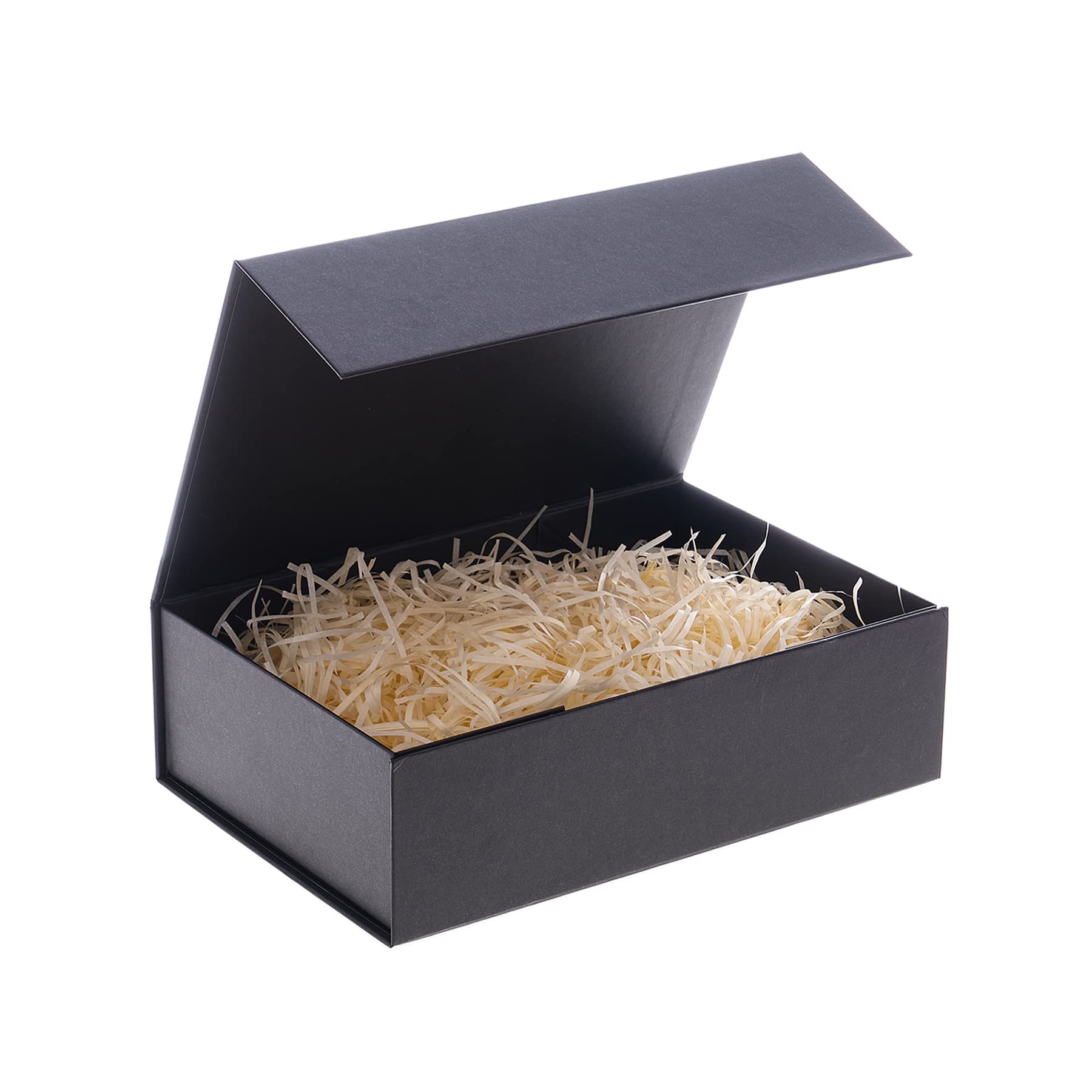 Premium Black Gift Box 11x7.8x3.5 Inches - Magnetic Closure Wedding Gift Box with Lid - Reusable Foldable Storage Box for Groomsmen, Bridesmaid Proposals, Jewelry, Cosmetics & Keepsakes - Perfect for Weddings, Anniversaries & Special Occasions