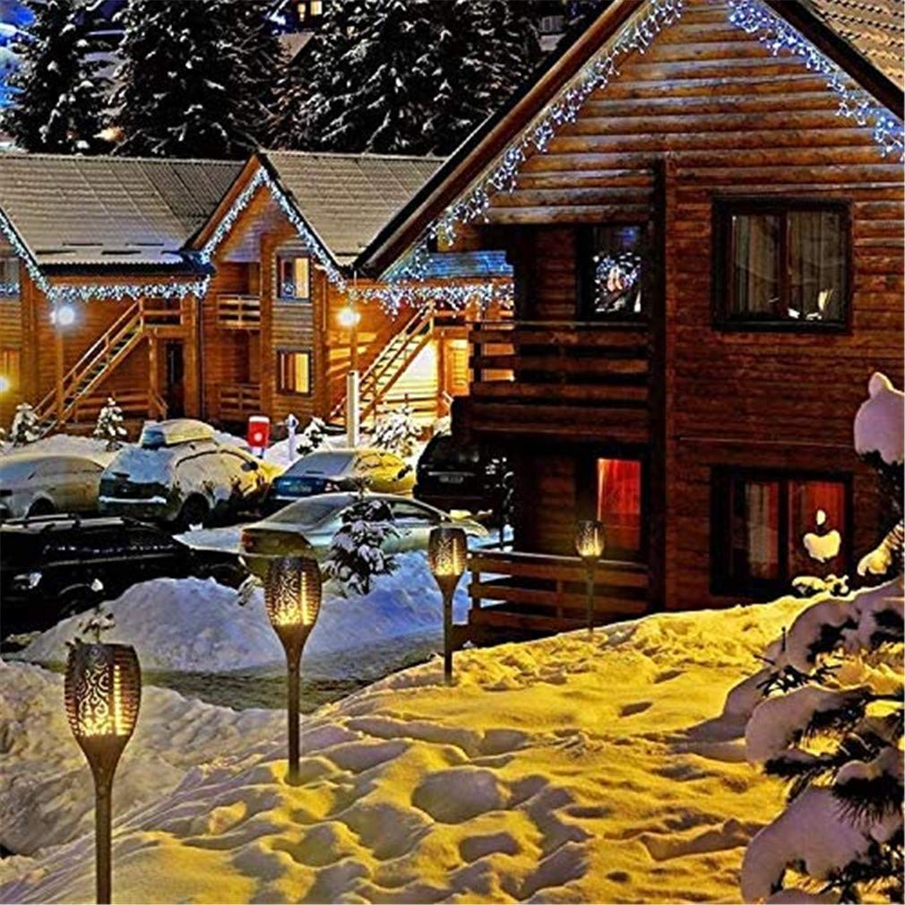 2 Pack Solar Outdoor Torch Lights - 33 LED Flickering Flame Effect, Waterproof Landscape Lighting with Auto On/Off for Garden, Patio, Pathway, Yard Decoration - Perfect for Backyard Parties & Evening Ambiance