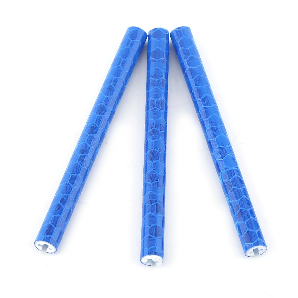 24pcs Bicycle Wheel Reflectors - Lightweight Reflective Bike Wheel Stickers for Mountain & Road Bikes (Blue) | Enhance Night Cycling Safety & Visibility for Commuters & Outdoor Riders