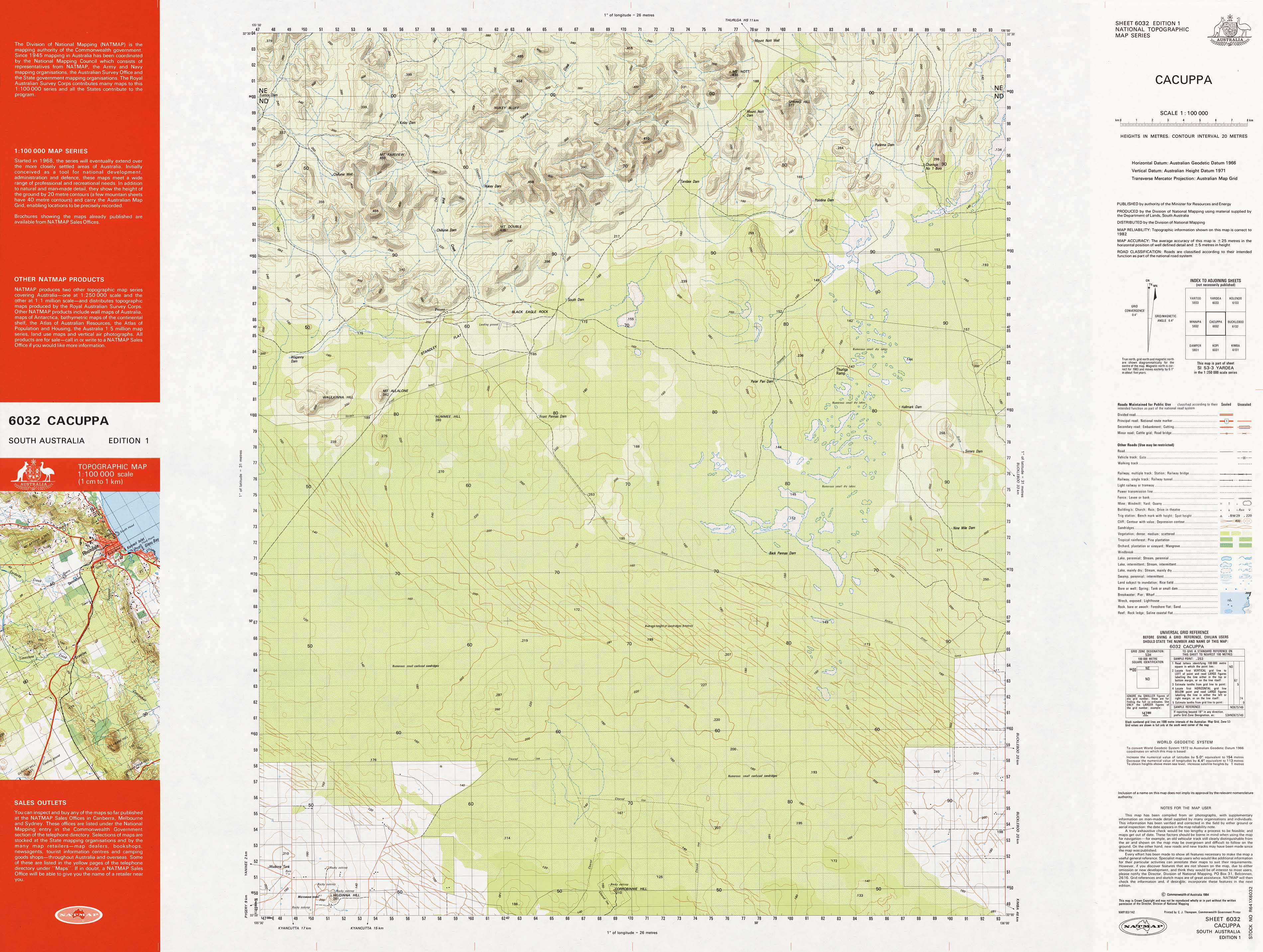 6032 Cacuppa 1:100,000 Scale Topographic Map - Hiking, Camping & Outdoor Navigation for Adventurers