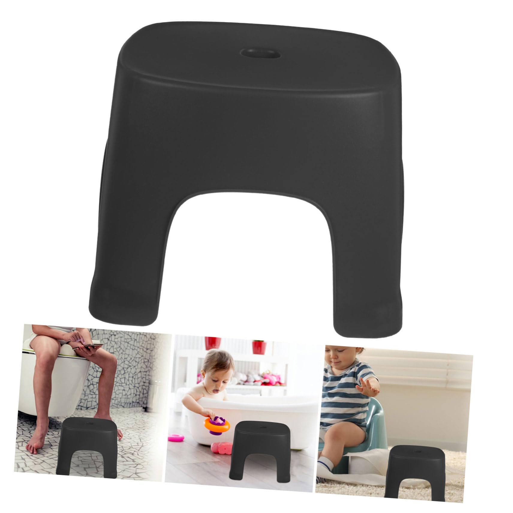 Non-Slip Plastic Step Stool for Adults & Kids - Bathroom Toilet Stool, Toddler Footstool, Household PVC Stool - Perfect for Bathroom, Kitchen, and Home Use