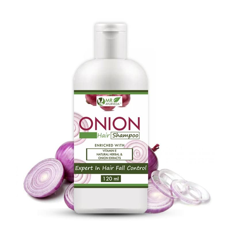 MR Ayurveda Onion Hair Shampoo with Black Seed Oil - 120ml | Natural Hair Growth & Scalp Care for Thicker, Healthier Hair | Perfect for Daily Use & Hair Loss Prevention