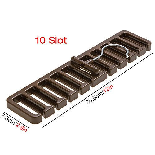 2-Pack Heavy Duty Plastic Belt Hanger Scarf Tie Rack Holder - Space Saving Closet Organizer for Men (Black) | Perfect for Wardrobe, Closet & Travel Storage Organization
