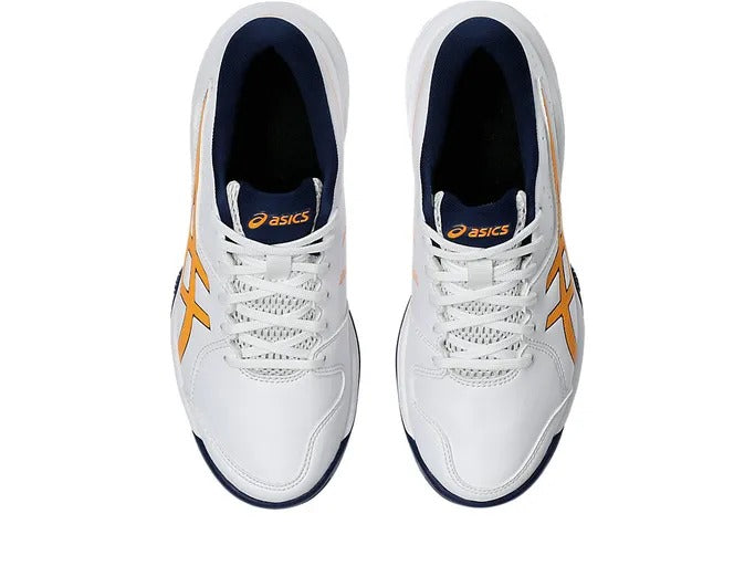 ASICS Gel Peake 2 Cricket Shoes for Men - White & Stadium Orange - Lightweight Comfort with GEL Cushioning - Perfect for Cricket Matches & Training Sessions